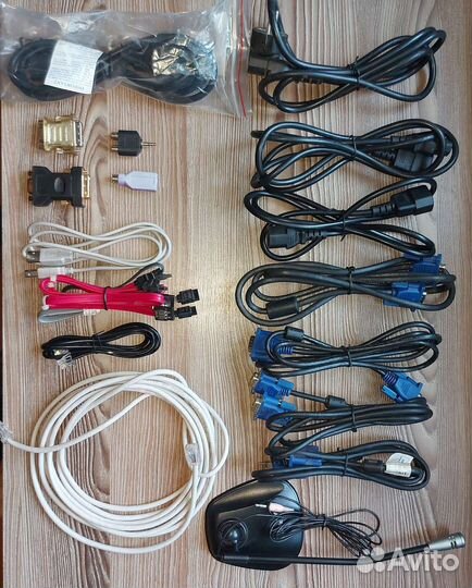 Кабель vga,удленитель кабеля питания,куллер