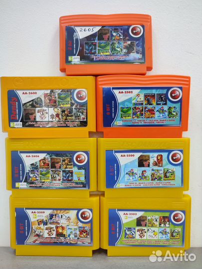 Картриджи dendy 8 бит