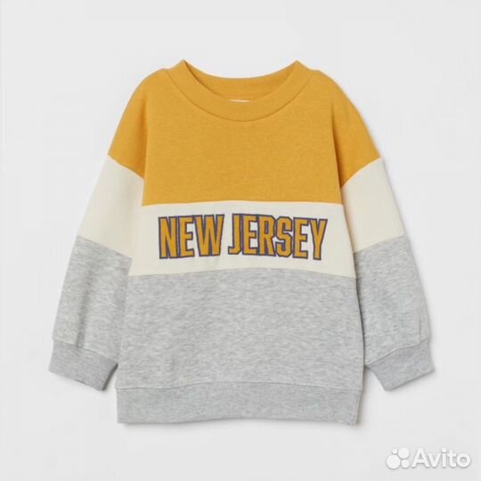 H&M толстовка hm 98/104 с принтом New Jersey