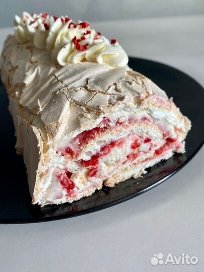 Меренговый рулет, торт