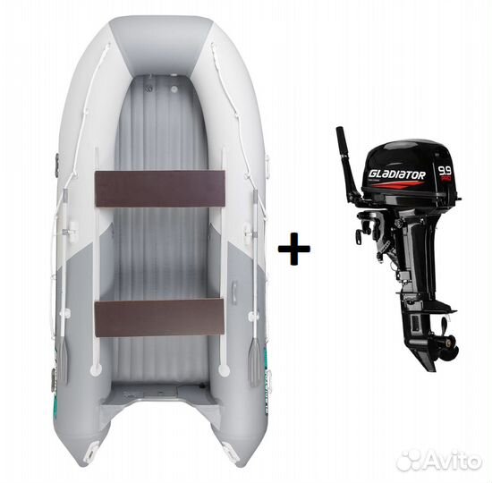 Мотор Gladiator 9,9Pro+ Лодка нднд Gladiator E380S