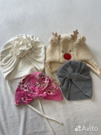 Шапочки для новорождённых и до 5 месяцев