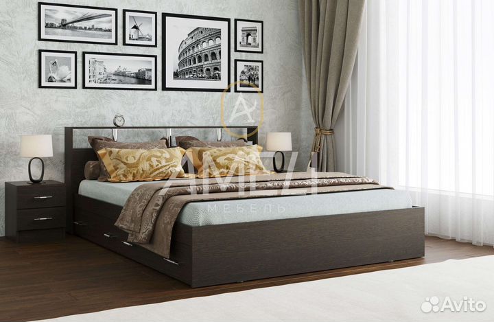 Кровать для девочки с ящиками