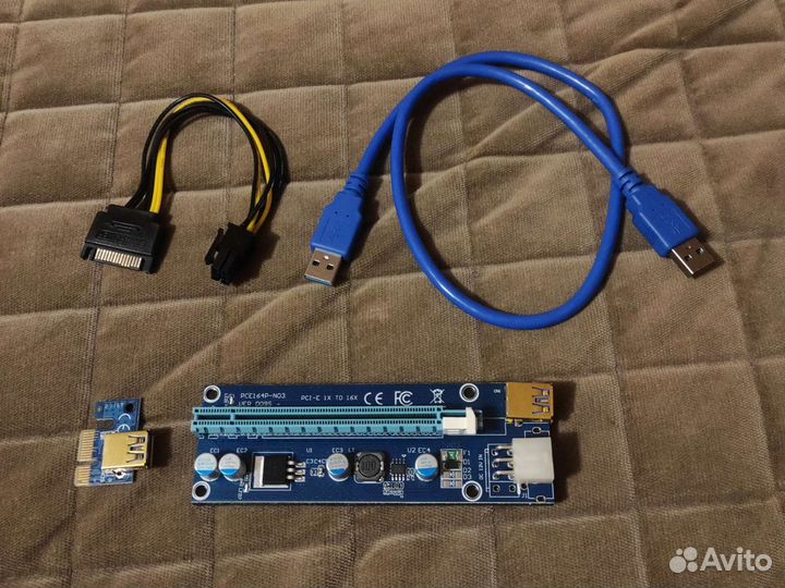 Райзер 6PIN PCI-E USB 3.0 12В-5В 009s