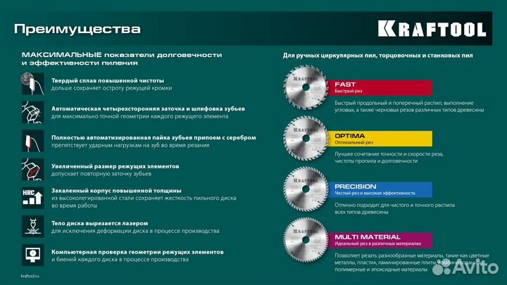 Kraftool Multi Material, 260 х 30 мм, 100Т, пильны