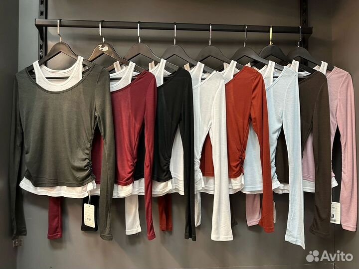 Лонгслив обманка майка 42-46 единый