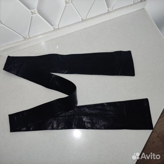 Пояс кожаный для пальто, плаща, шубы