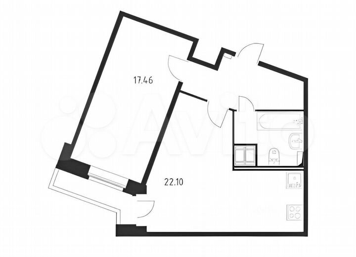 1-к. квартира, 51 м², 4/11 эт.