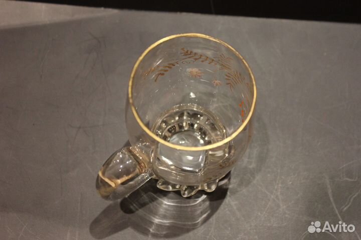 Чашка Бокал Стекло Ручная роспись. Царизм