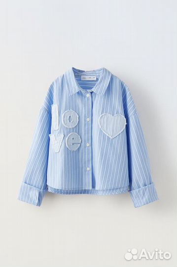New детская рубашка Zara kids с аппликацией Spain