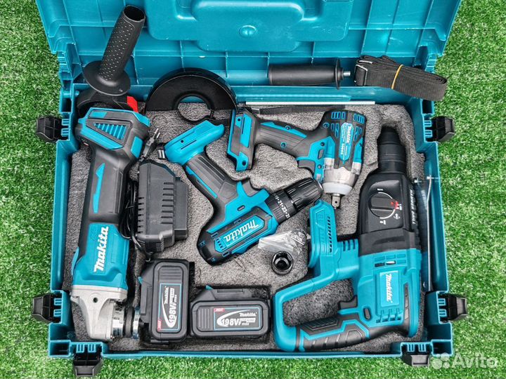 Набор аккумуляторного инструмента Makita 4в1