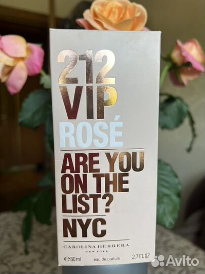 Carolina herrera 212 vip rose остаток ок.40 мл