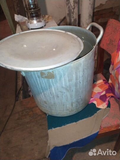 Бидон алюминиевый 40 л, кастрюля алюминий 35л и др