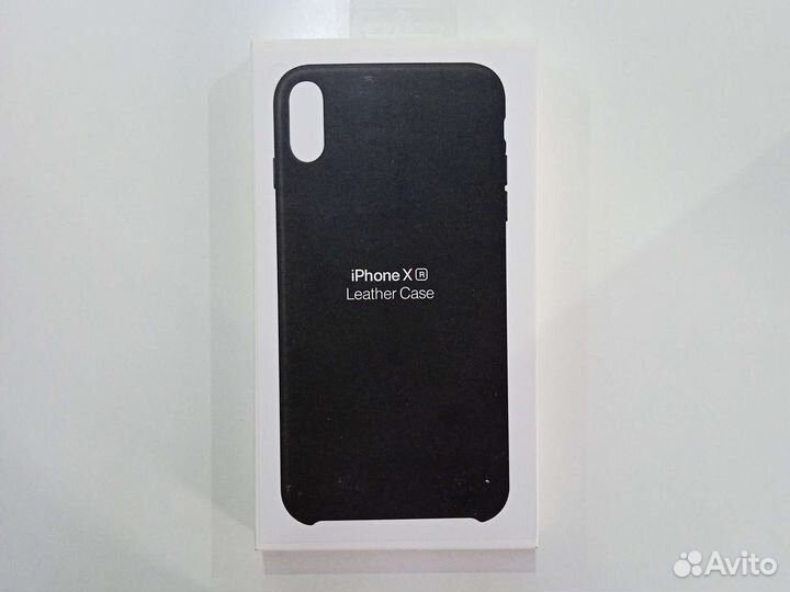 Кожаный чехол на iPhone Xr Чёрный