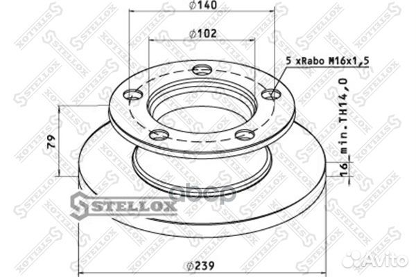 85-00761-SX диск тормозной переднийMB 100 all