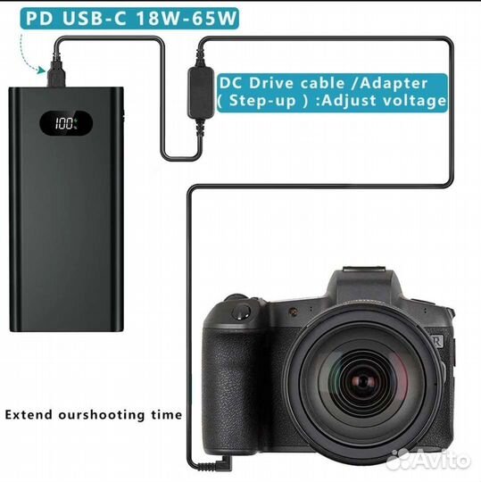 USB c Адаптер питания LP E-12. Для Canon EOS M