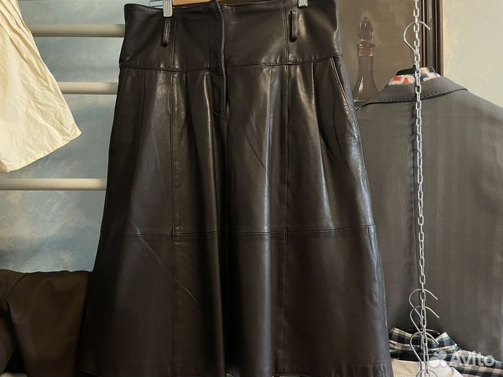 Кожанная юбка massimo Dutti