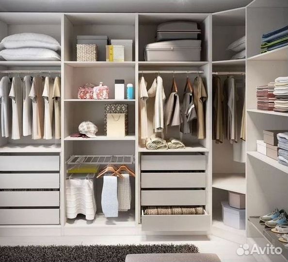 Гардеробная в нишу