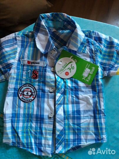 Рубашки р.80-86, р.92 новые