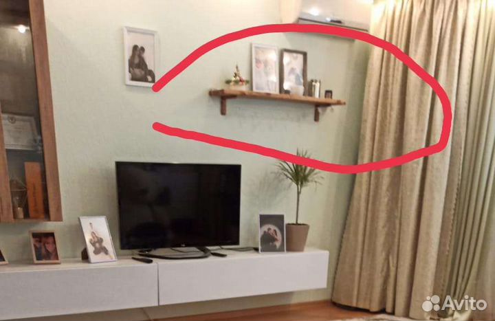 Полка настенная деревянная из слэба