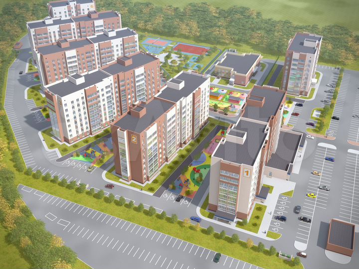 2-к. квартира, 66,5 м², 1/9 эт.