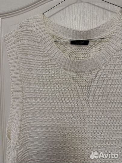 Туника вязаная бела Massimo Dutti