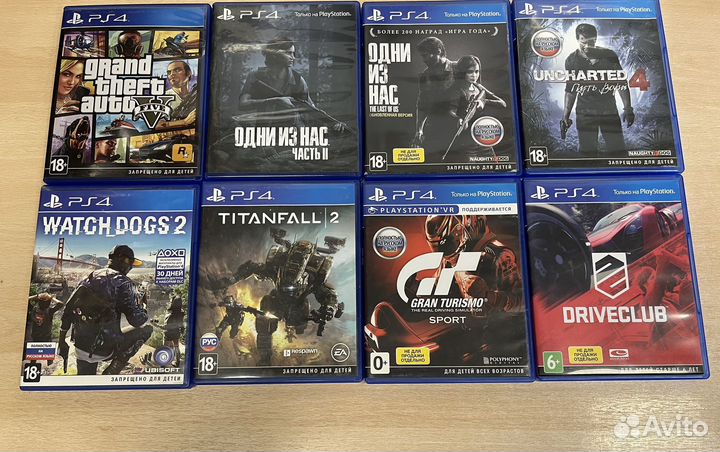 Диски с играми на playstation 4