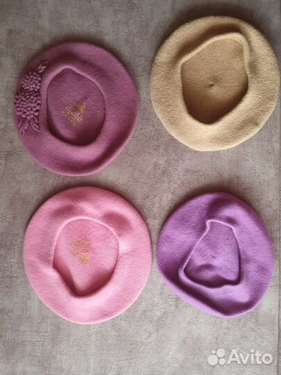 Береты женские из натур и искусств. норки и шерсти