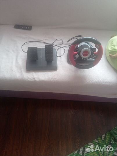 Игровой руль с педалями для пк