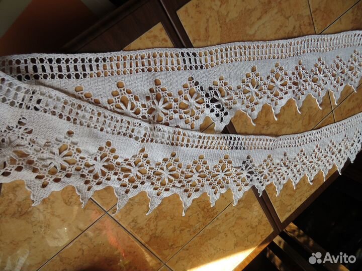Подзор кружевной винтажный, 185 х 17 см