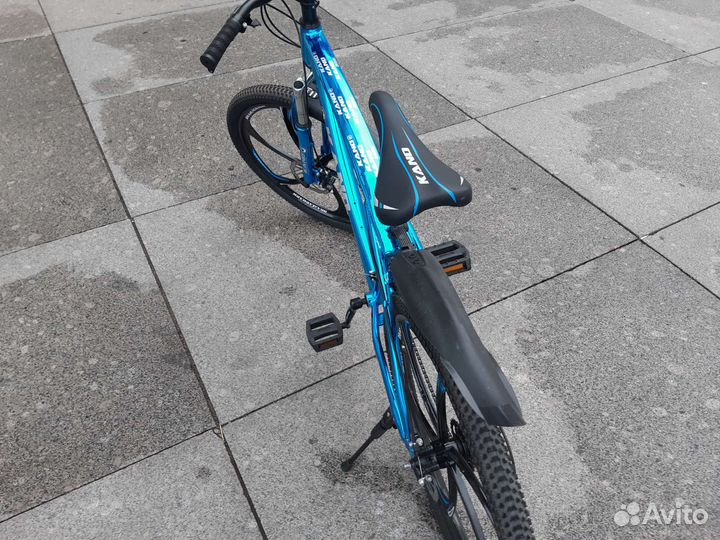 Велосипед-горный на литых дисках хром,сине-темный