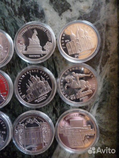 Набор 12 штук по 5 Юбилейка СССР пруф - все