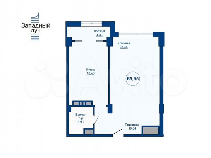 2-к. квартира, 66 м², 15/25 эт.