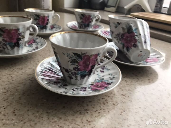 Чайные пары 6 шт лфз форма лучистая