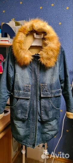 Парка куртка джинсовая женская