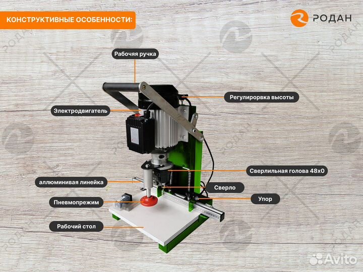 Станок сверлильно-присадочный под петли WoodTec Z1