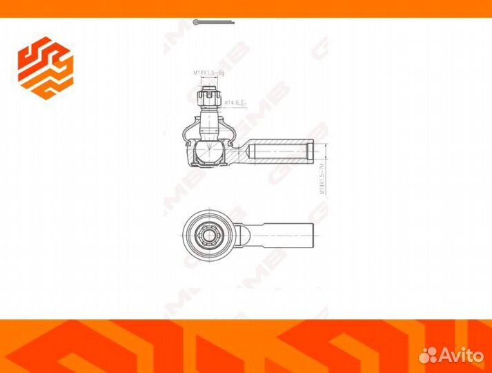 Наконечник рулевой внешний GMB 07010270