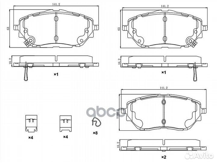 Колодки тормозные перед toyota C-HR 16- ST-0446