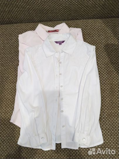 Блузки для девочки школьные на рост 128