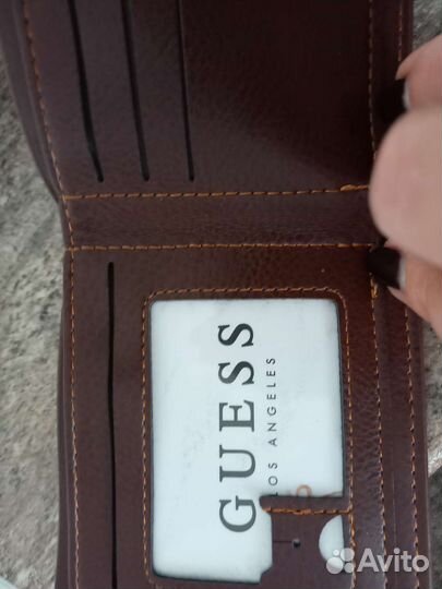 Кошелек мужской, натуральная кожа Guess