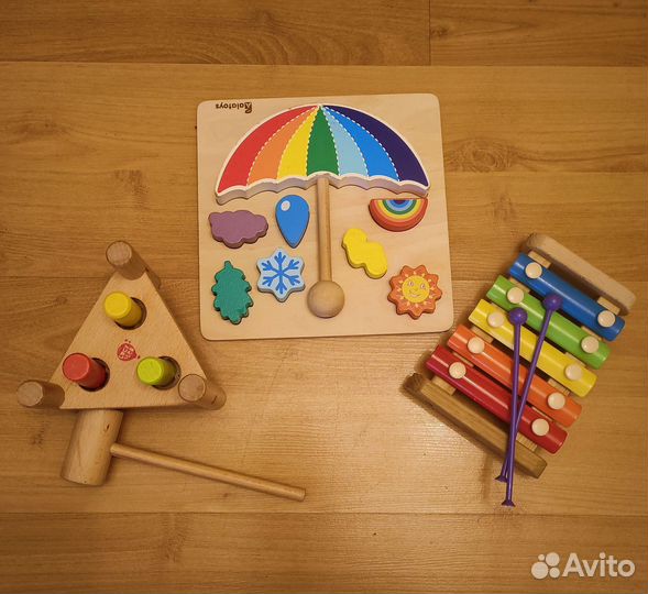 Деревянные игрушки монтессори