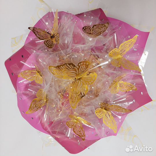 Светящийся букет из бабочек