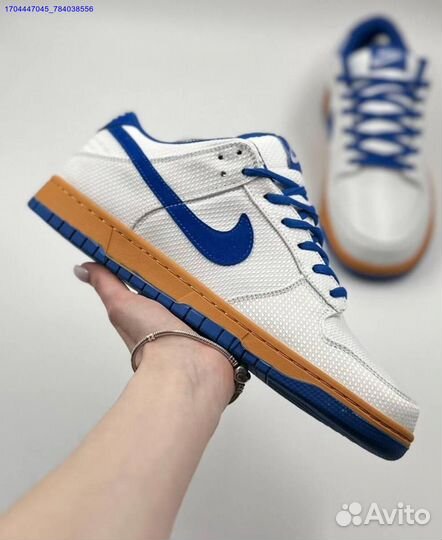 Кроссовки - Nike SB Dunk Low бело-голубые