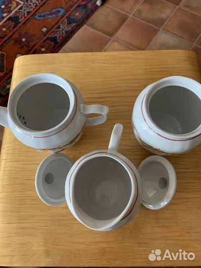 Чайный сервиз Туймазы, чашки Кобальт с золотом лфз