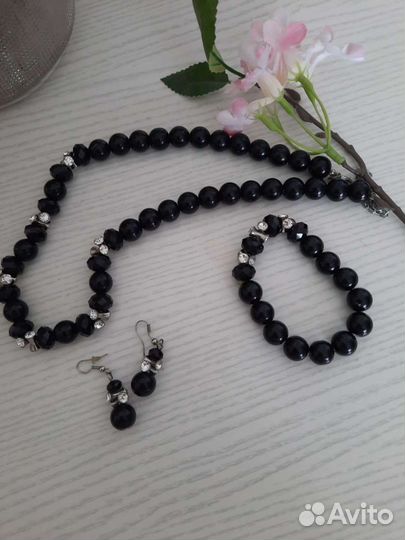Бусы серьги и браслет