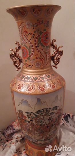 Китайская ваза, ручной работы, золото