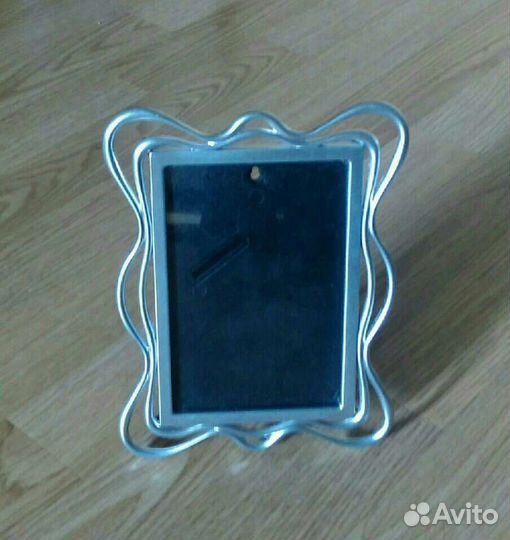 Стильная фоторамка. Металл, чёрный бархат