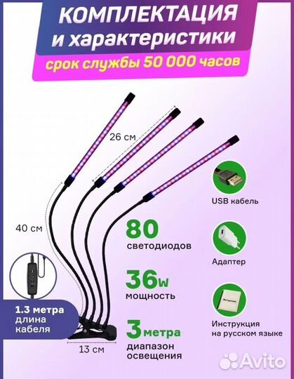 Фитолампа для растений