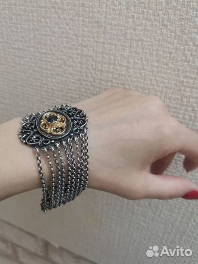 Серебряный женский старинный браслет