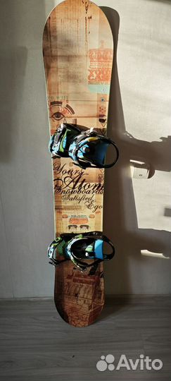 Сноуборд Atom + крепления Atom+ ботинки